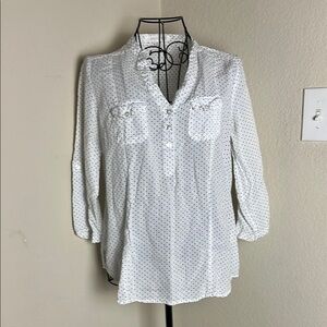 White Polka Dot Blouse